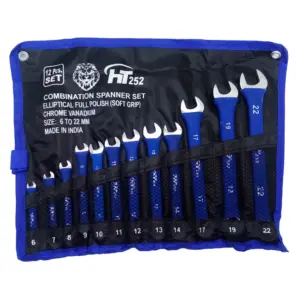 آچار یکسر تخت و یکسر رینگی اچ تی مدل SD120 مجموعه 12 عددی – ابزاری کامل برای کارهای مکانیکی و تعمیراتی