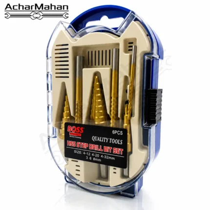مجموعه مته کاجی ۶ عددی باس مدل  Step Drill Bit