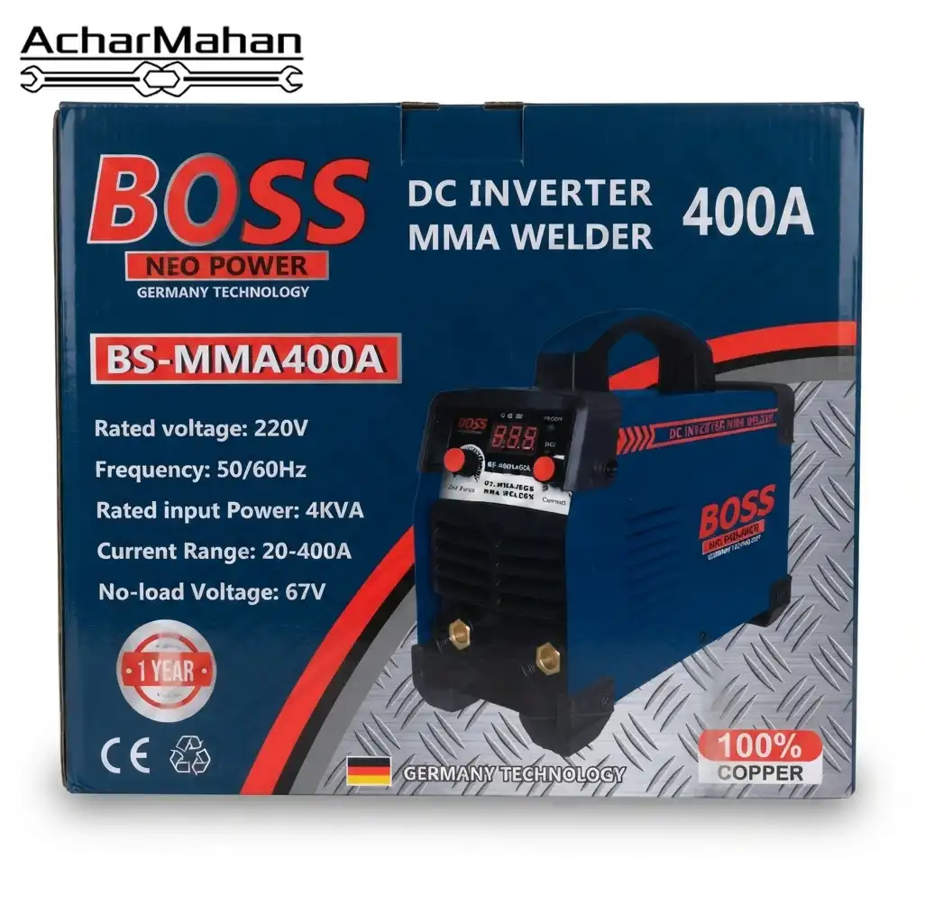 cd153413-82d3-4f57-bb7d-758814b1889b اینورتر جوشکاری ۴۰۰ باس مدل MMA400A | اتاق متوسط دو ولوم